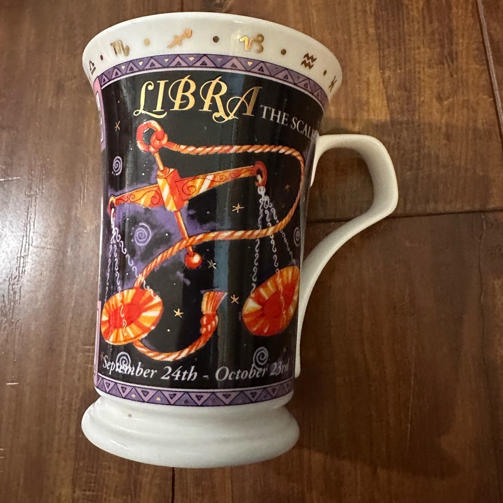 Dunoon Libra Zodiac Mug Ruth Beck Fine Bone China England